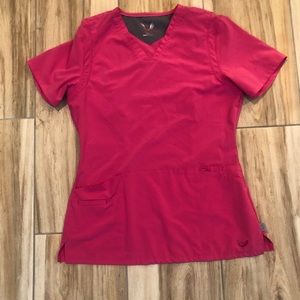 Smitten Scrub Top in Hot Pink!